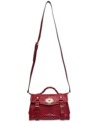 Mulberry - Mini Alexa Umhängetasche Mit Schlangeneffekt - Lyst