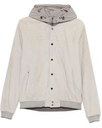 Moorer - Hooded Press-Stud Bomber Jacket - Lyst