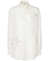 Fendi - Flower Appliqué Shirt - Lyst