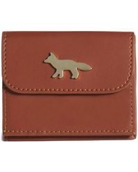 Maison Kitsuné - Edie Fox-Plaque Leather Wallet - Lyst