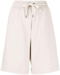 Brunello Cucinelli - High-waisted Stretch-cotton Shorts - Lyst