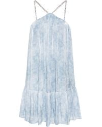 MICHAEL Michael Kors - Abstract-print Halterneck Mini Dress - Lyst