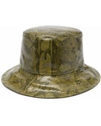 Alberta Ferretti - Python-Print Bucket Hat - Lyst