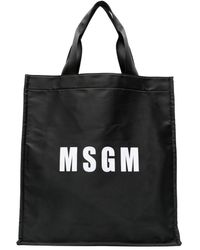 MSGM - Sac à main à logo imprimé - Lyst