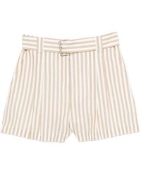 IRO - Anemone Striped Cotton Shorts - Lyst