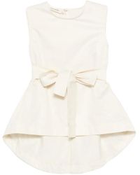 MOUTAKI - Sleeveless Round-Neck Blouse - Lyst