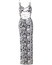 Amir Slama - Floral-Print Cut-Out Dress - Lyst