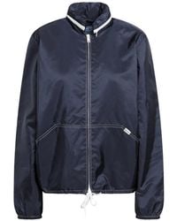Prada - Contrast-Stitch Zip-Up Jacket - Lyst
