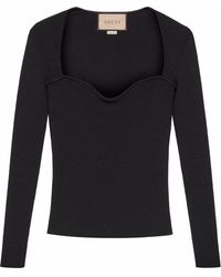 Gucci - Fine-ribbed Long-sleeve Top - Lyst