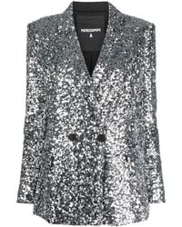 Patrizia Pepe - Sequin-embellished Double-breasted Blazer - Lyst