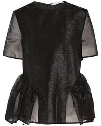 Cecilie Bahnsen - Haut Péplum À Effet Froissé - Lyst