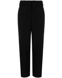 Balmain - Crêpe Cotton Blend Pants - Lyst