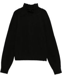 Juun.J - Ruffled-Trim Raglan-Sleeve Sweater - Lyst