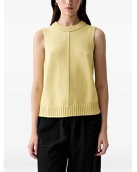 Barbour - Avon Raised-Seam Ribbed-Trim Sleeveless Sweater - Lyst