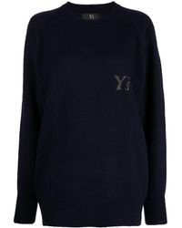 Y's Yohji Yamamoto - Logo-embroidered Crew-neck Jumper - Lyst