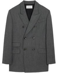 Ami Paris - Double Breasted Wool Blazer - Lyst