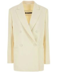 Jil Sander - Wool Double-Breasted Blazer - Lyst