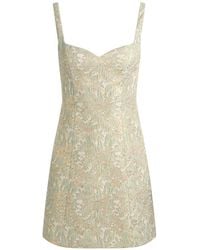 Alice + Olivia - Eve Sweetheart Floral Mini Dress - Lyst