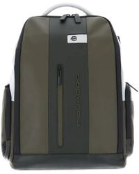 Piquadro - Logo-Print Panelled Backpack - Lyst