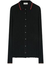 RETORI - Ribbed-Knit Button-Down Cashmere Cardigan - Lyst