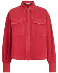 Brunello Cucinelli - Cotton And Linen Blend Shirt - Lyst