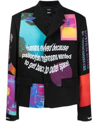 Msftsrep - Graphic-Print Denim Jacket - Lyst