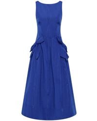 Rebecca Vallance - Teles Bow Midi Dress - Lyst