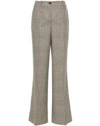 P.A.R.O.S.H. - Checked Flared Trousers - Lyst