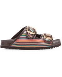 Scholl - Noelle Striped Buckle-Fastening Sandals - Lyst