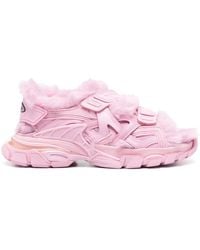 Balenciaga - Faux-Fur Track Sandals - Lyst
