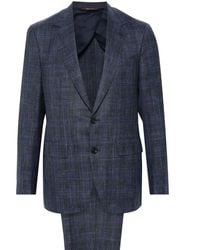 Canali - Check-Pattern Single-Breasted Suit - Lyst