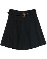 Versace Jeans Couture - Belted Pleated Skirt - Lyst