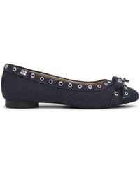 Ganni - Jeans-Ballerinas Mit Ösendetail - Lyst