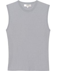 FRAME - Cable-Knit Sleeveless Top - Lyst