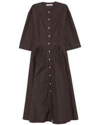 Mark Kenly Domino Tan - Denilla Buttonned Front Midi Dress - Lyst