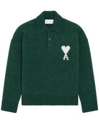 Ami Paris - Alpaca Polo With Ami De Coeur - Lyst
