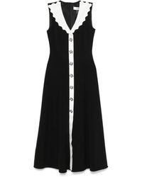 Nissa - Midikleid Mit Gewelltem Kragen - Lyst