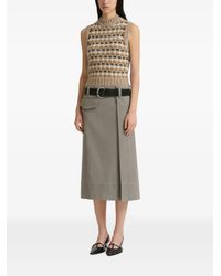 Marni - Wool Midi Skirt With Pocket - Lyst