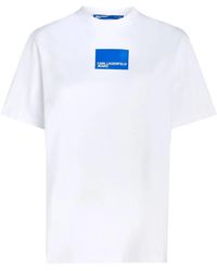 Karl Lagerfeld - T-Shirt Aus Bio-Baumwolle Mit Logo-Print - Lyst