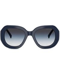 Giorgio Armani - Geometric-Frame Sunglasses - Lyst
