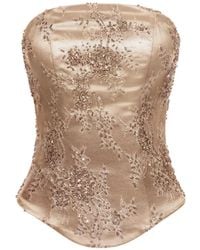 ALEXIA & ANTONIA - Embellished Lace Top - Lyst