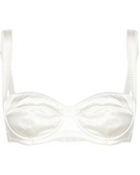 Dolce & Gabbana - Satijnen Balconette Bh Met Gewelfde Rand - Lyst