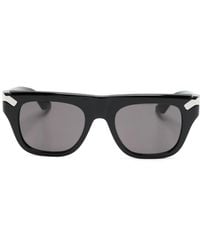 McQueen - Logo-Engraved Square-Frame Sunglasses - Lyst
