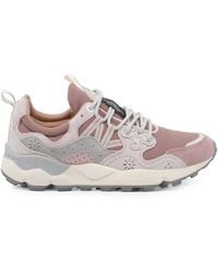 Flower Mountain - Yamano 3 Suede-Panelled Perforated Sneakers - Lyst