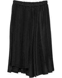 COMME DES GARÇON BLACK - Pleated Asymmetric Skirt - Lyst