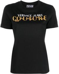 Versace - T-shirt Met Print - Lyst