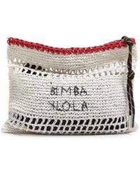 Bimba Y Lola - Medium Raffia-Effect Handbag - Lyst