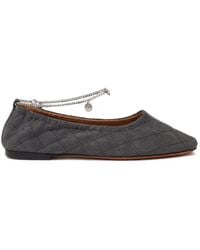 Stella McCartney - Quilted Ankle-Chain Ballerina Flats - Lyst