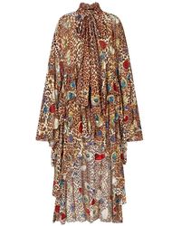 CAMILLA - Nazar Nirvana Animal-Pattern Asymmetric Dress - Lyst