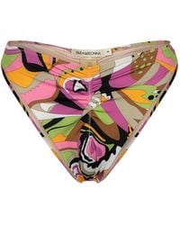 Paramidonna - Daisy Abstract-Print Bikini Bottoms - Lyst